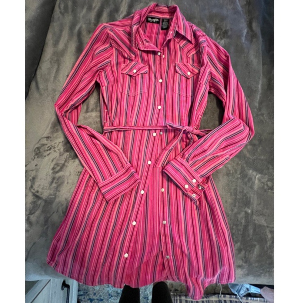 Wrangler Pink Pearl Snap Dress